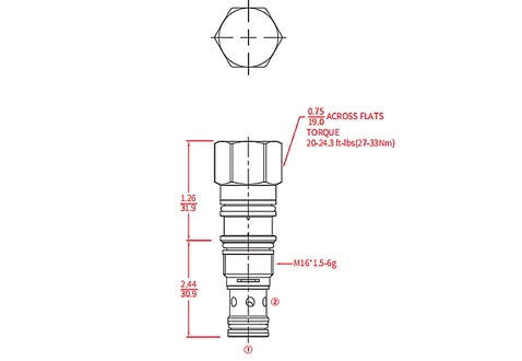 Prestazioni/dimensioni/disegno sezionale della valvola di ritegno ICKBB Pilot-to-Open