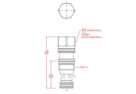 Prestazioni/dimensioni/disegno sezionale della valvola di ritegno ICKCB Pilot-to-Open