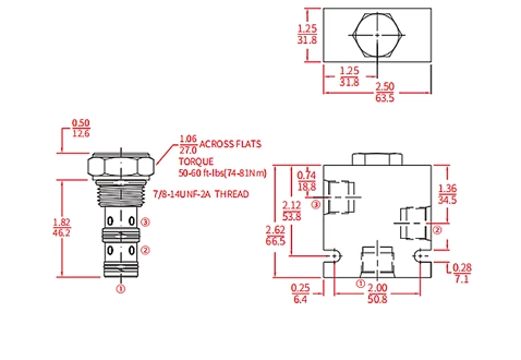 Prestazioni/dimensioni/disegno sezionale della valvola a sfera, navetta di carico (alta pressione)