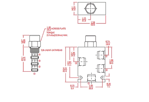 Prestazioni/dimensioni/disegno sezionale della valvola a bobina a 3 vie pilotata IPD10-42