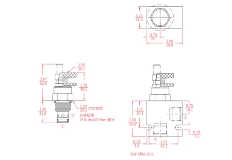 Prestazioni/dimensioni/disegno sezionale della valvola a spillo INV10-20