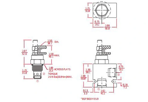 Prestazioni/dimensioni/disegno sezionale della valvola di ritegno del limitatore IFC10-20