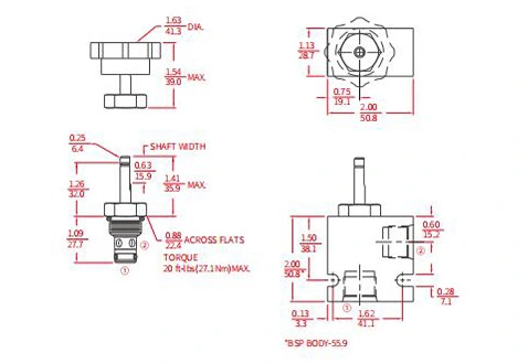 Prestazioni/dimensioni/disegno sezionale della valvola a spillo idraulica INV08-21