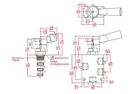 Prestazioni/dimensioni/disegno sezionale della valvola direzionale manuale IMR10-47A