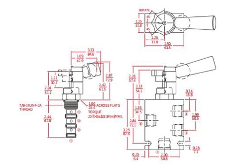 Prestazioni/dimensioni/disegno sezionale della valvola direzionale manuale IMR10-47B