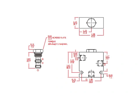 Prestazioni/dimensioni/disegno sezionale di IPC08-30 valvole di ritegno Pilot-To-Open