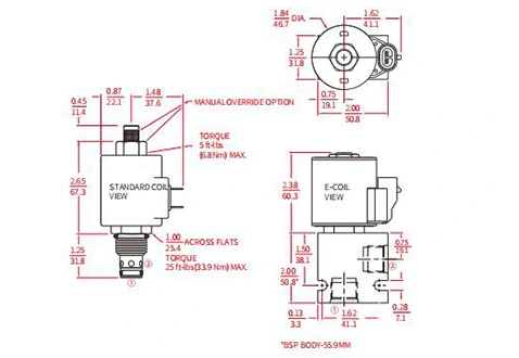 Prestazioni/dimensioni/disegno sezionale di ISV10-24 Spool 2-Way N.C. Elettrovalvola