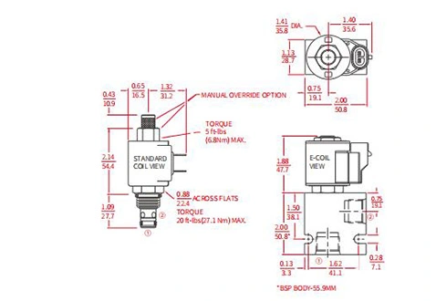 Prestazioni/dimensioni/disegno sezionale di ISV08-24 Spool 2-Way N.C. Elettrovalvola