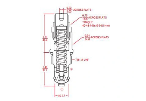 Prestazioni/dimensioni/disegno sezionale di IRV10-20 valvola di sfiato ad azione diretta Poppet