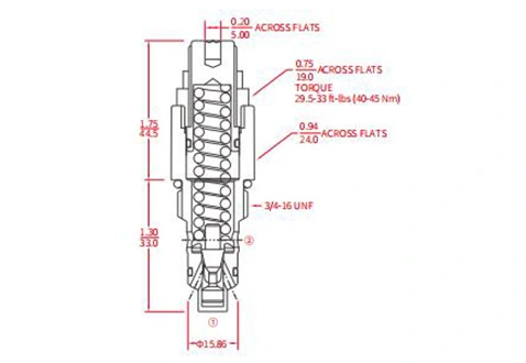 Prestazioni/dimensioni/disegno sezionale di IRV09-20 valvola di sfiato ad azione diretta Poppet