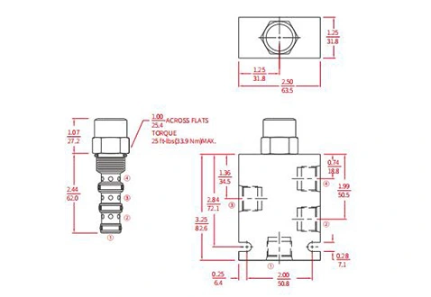 Prestazioni/dimensioni/disegno sezionale della valvola di ritegno del limitatore IEC10-42