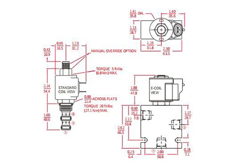 Prestazioni/dimensioni/disegno sezionale dell'elettrovalvola a solenoide a 2 posizioni a 3 vie a ISV08-33 bobine