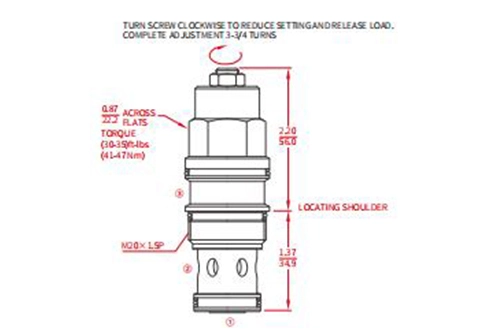 Prestazioni/dimensioni/disegno sezionale della valvola di contrappeso ICBBG-LJN