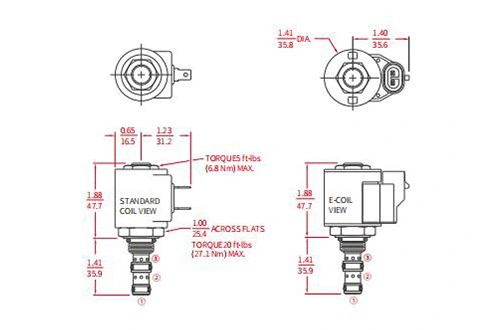 Prestazioni/dimensioni/disegno sezionale dell'elettrovalvola a solenoide a 2 posizioni a 3 vie a ISV08-35 bobine