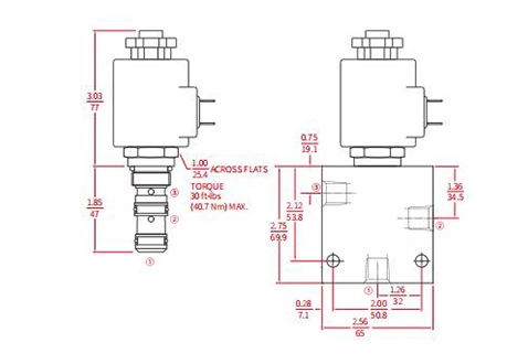 Prestazioni/dimensioni/disegno sezionale dell'elettrovalvola a solenoide a 2 posizioni a 3 vie a ISV10-38 bobine