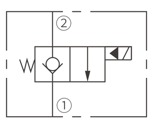 Simbolo operativo di ISV10-B20 Poppet 2-Way N.C. Elettrovalvola