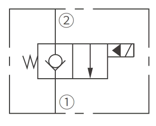 Simbolo operativo di ISV12-20 Poppet 2-Way N.C. Elettrovalvola