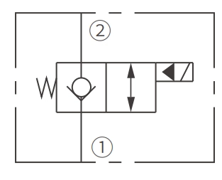 Simbolo operativo di ISV10-22 Poppet 2-Way N.C. Elettrovalvola